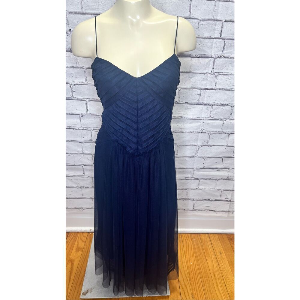 Vera Wang Womens tulle Sleeveless Sheath Midi Dress Size 4